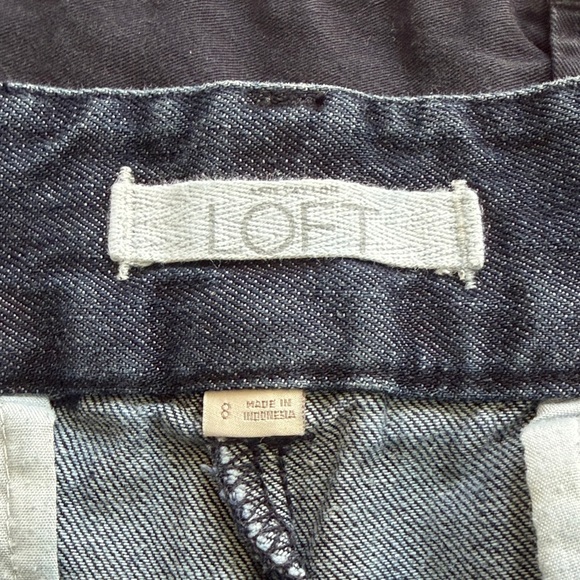 Two Pairs of Women's Shorts in Blue and Jean Shorts. Loft Size 8 - Picture 6 of 8